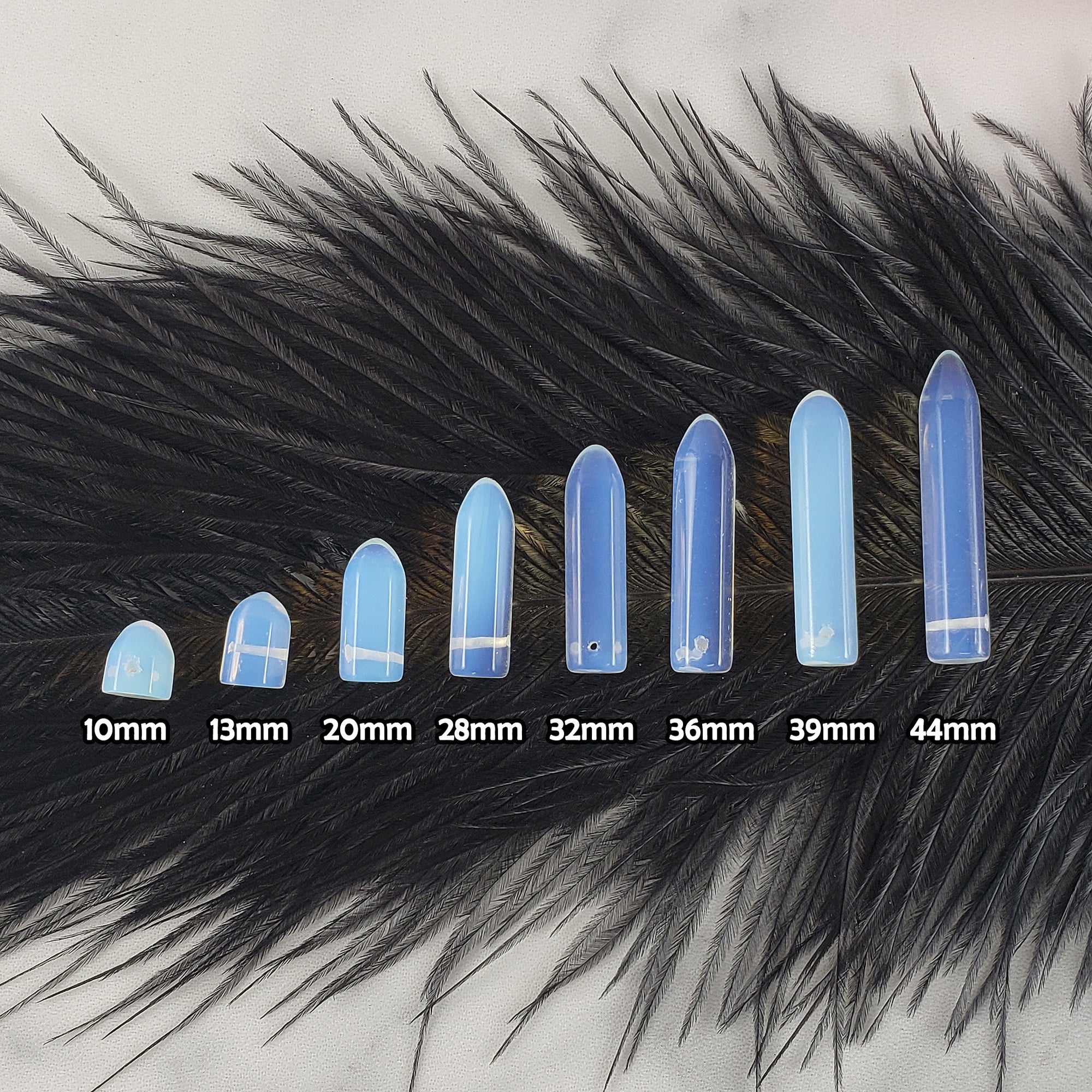 Opalite Crystal Point Bead Manmade Gemstone Tower Drilled | Multiple Sizes! - Opalite Towers