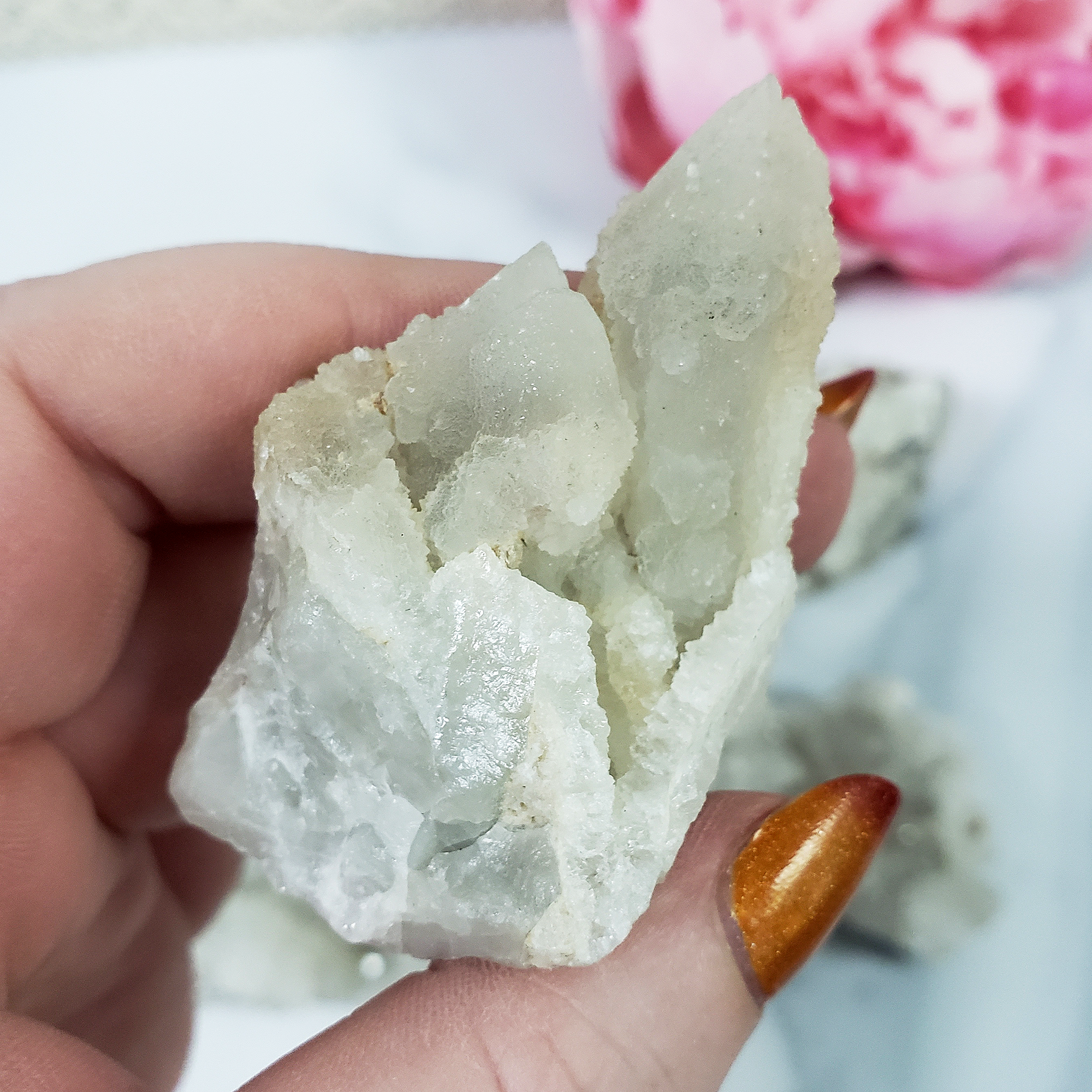 White Spirit Quartz Cactus Crystal Cluster Natural Gemstone | MEDIUM