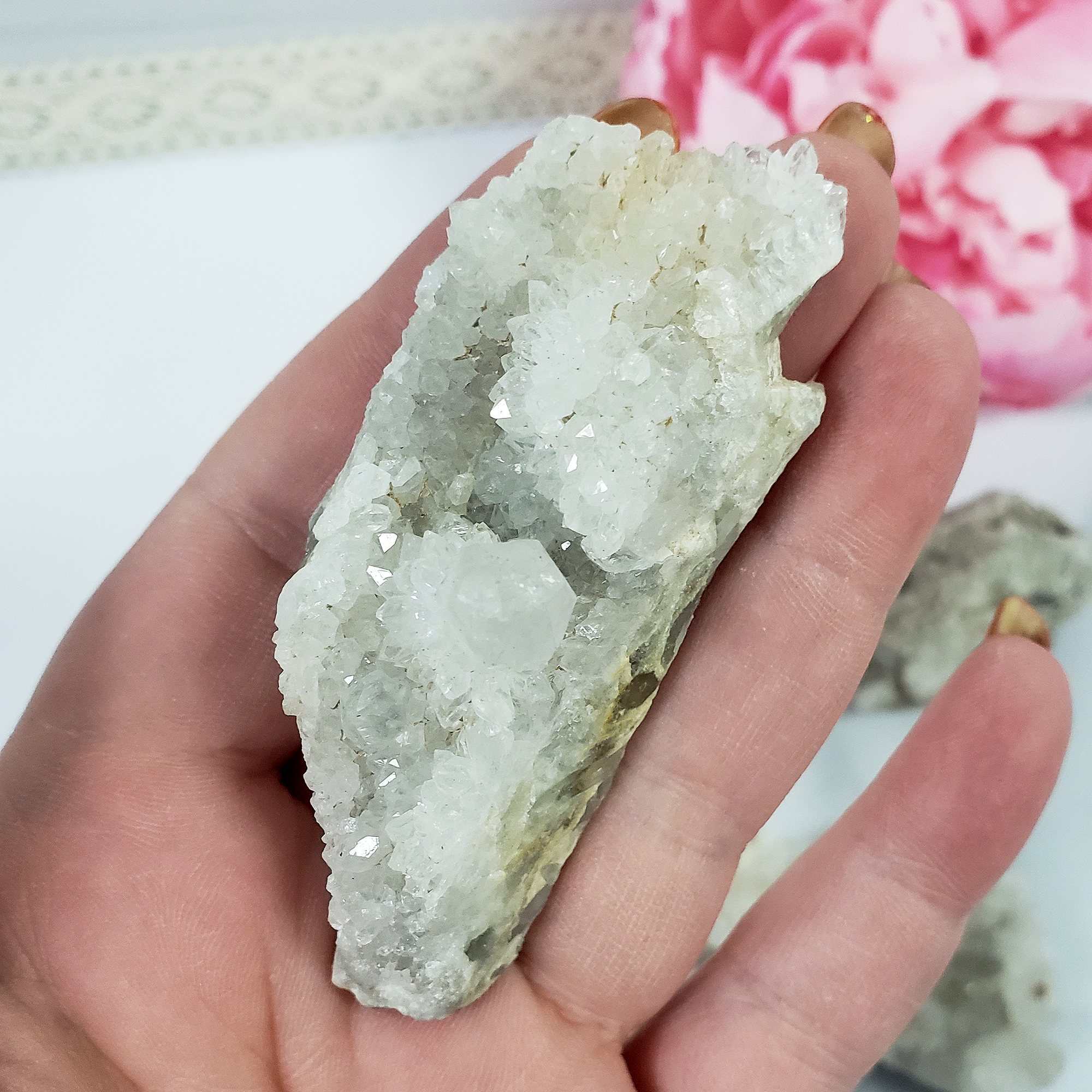 White Spirit Quartz Cactus Crystal Cluster Natural Gemstone | MEDIUM