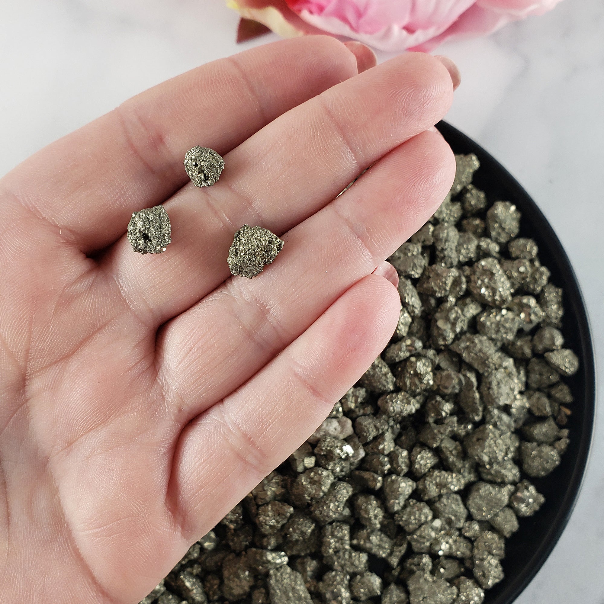 Raw Pyrite Crystal Fool's Gold Natural Rough Gemstone | 3 MINI STONES | Mini Crystals