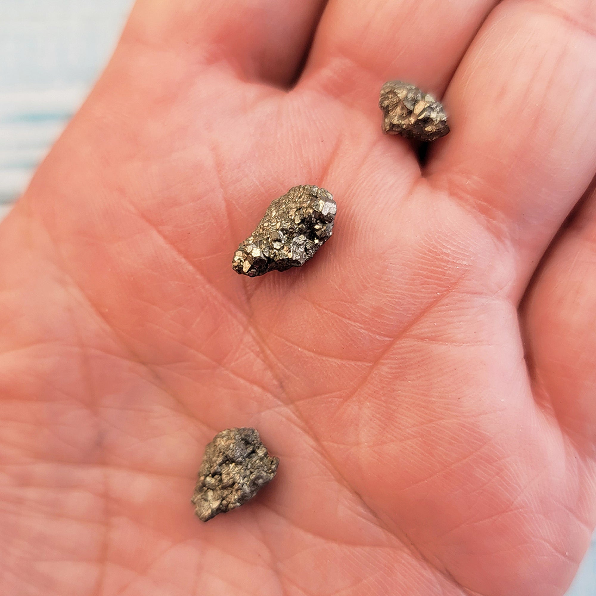 Raw Pyrite Crystal Fool's Gold Natural Rough Gemstone | 3 MINI STONES - Raw Gemstones