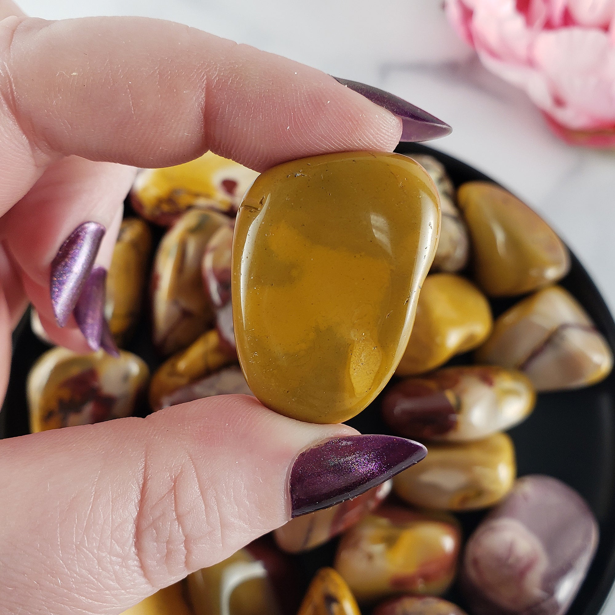 Mookaite Jasper Gemstone Natural Crystal Freeform Tumbled Stone | Yellow Mookaite