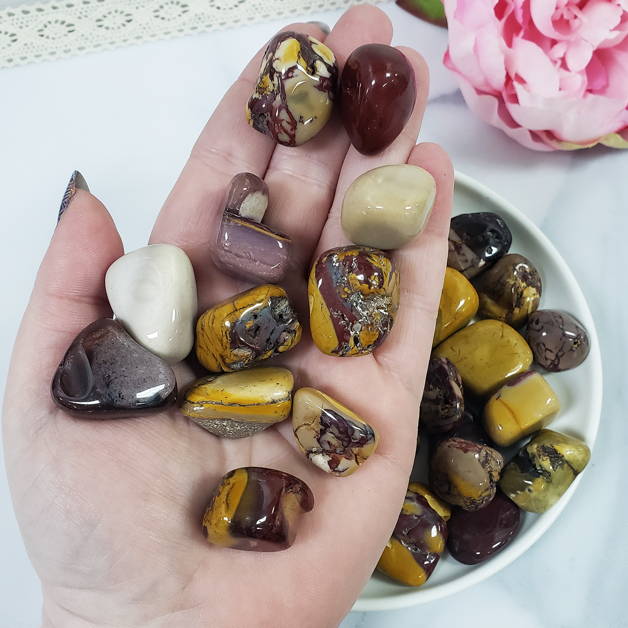 Mookaite Jasper Gemstone Natural Crystal Freeform Tumbled Stone | One Stone - 5