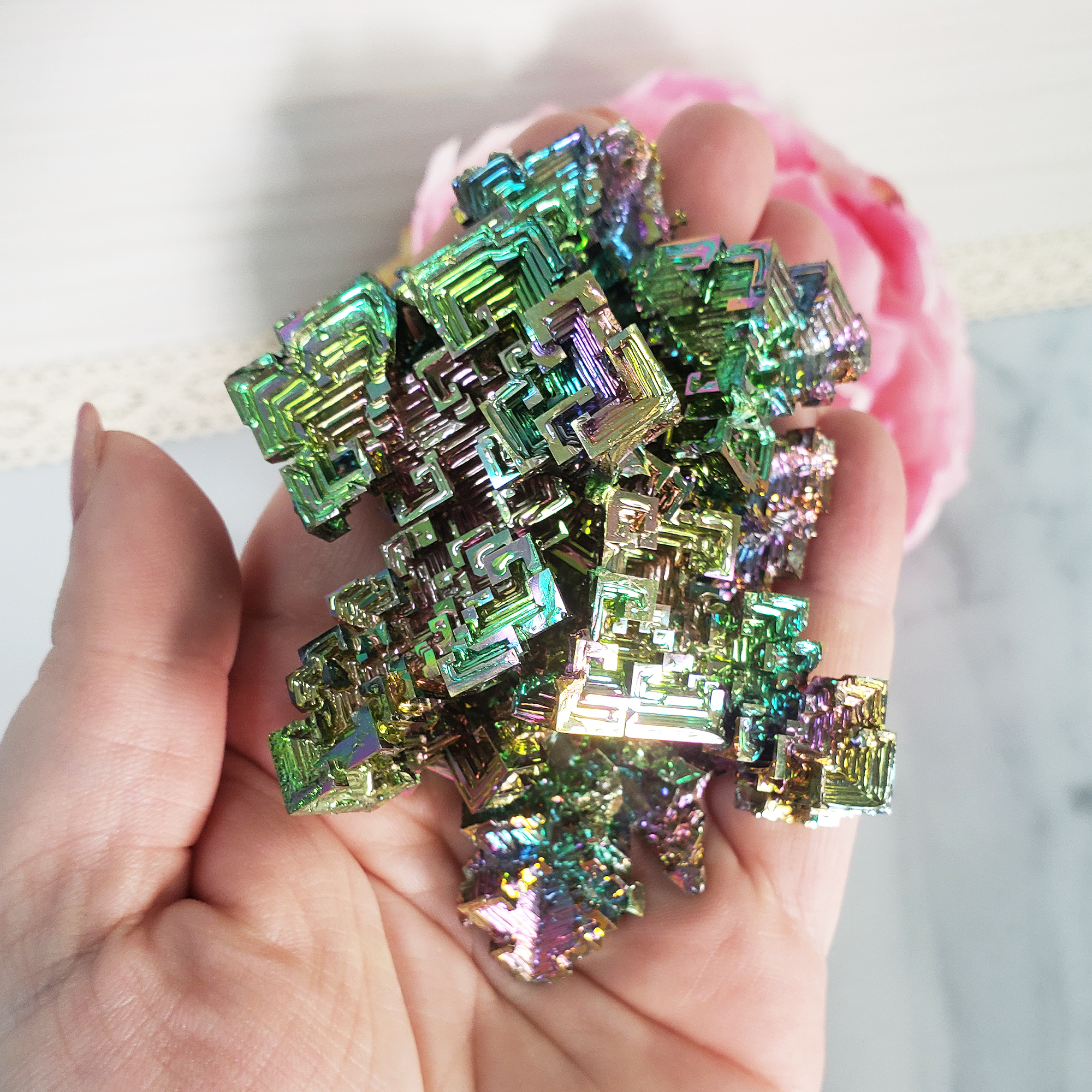 Unique Jumbo Bismuth Crystal Cluster | Mujigae - 2