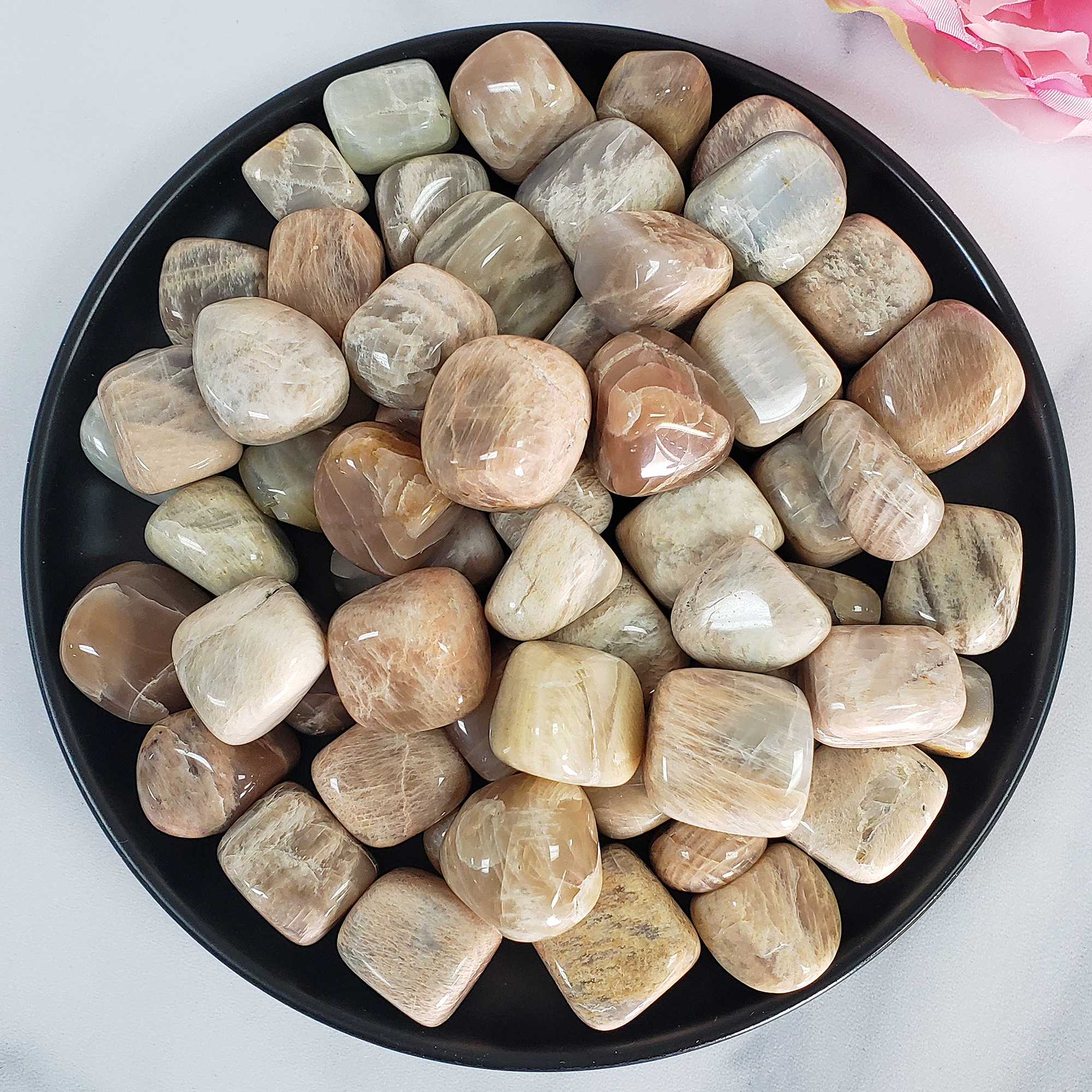 Multi Moonstone Crystal Natural Gemstone Tumbled Stone