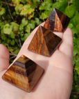 Multi Red Tigers Eye Stone Natural Gemstone Crystal Pyramid - 2