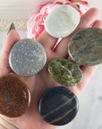 Intuitively Selected Natural Crystal Palm Stone Worry Stone Meditation Tool | Mystery Crystal Surprise