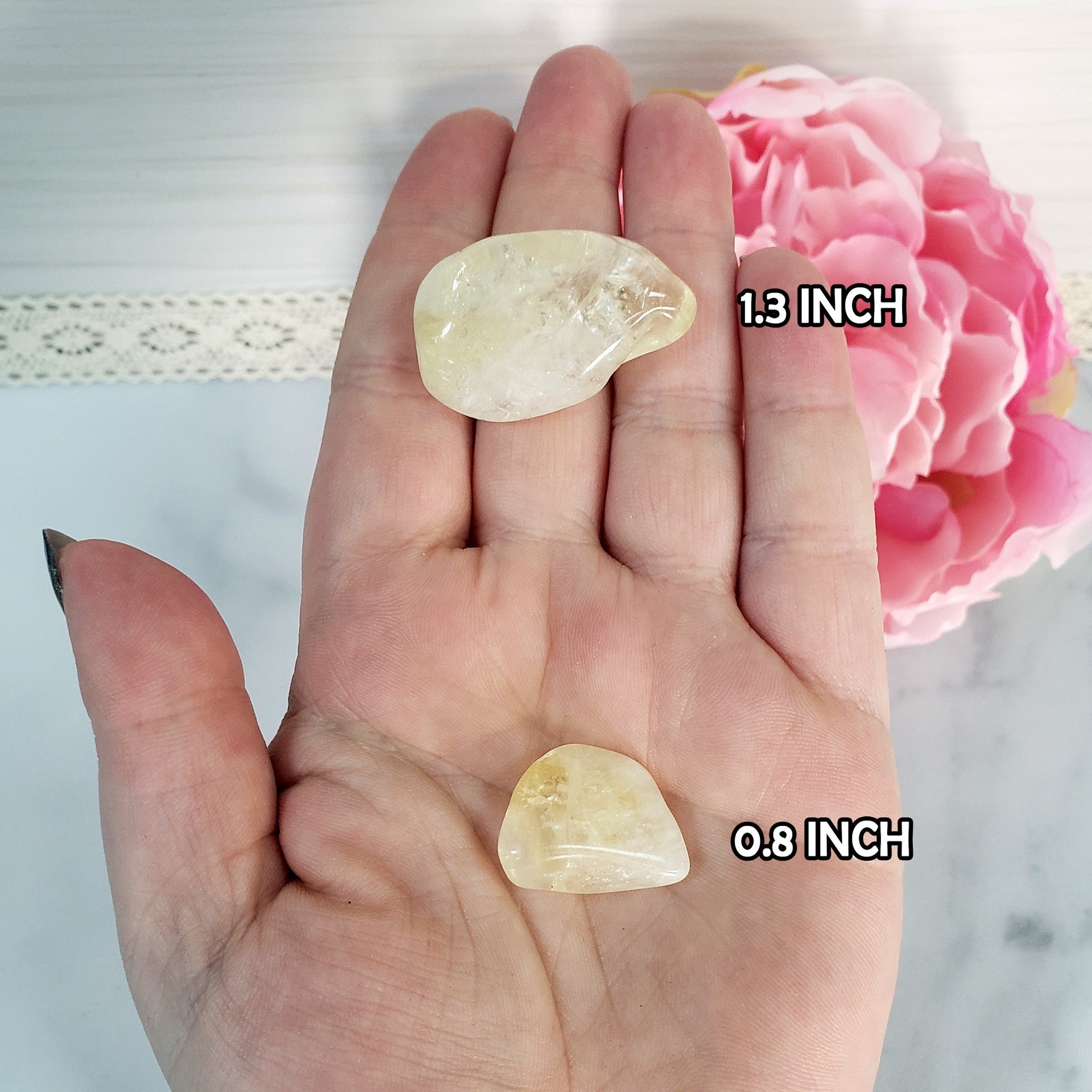 Citrine Crystal Natural Gemstone Freeform Tumbled Stone Multiple