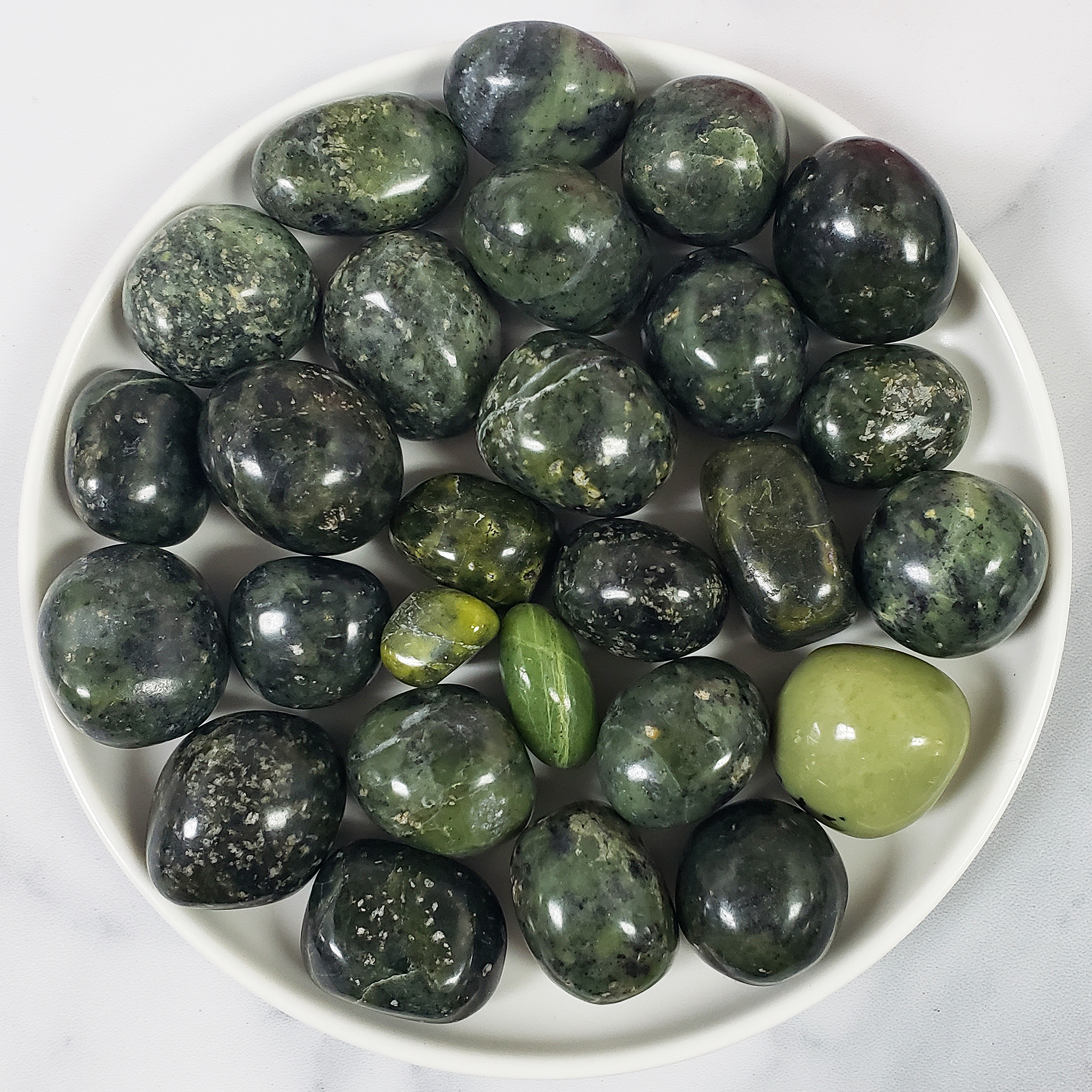 Nephrite Jade Crystal Natural Gemstone Tumbled Stone | One Stone 