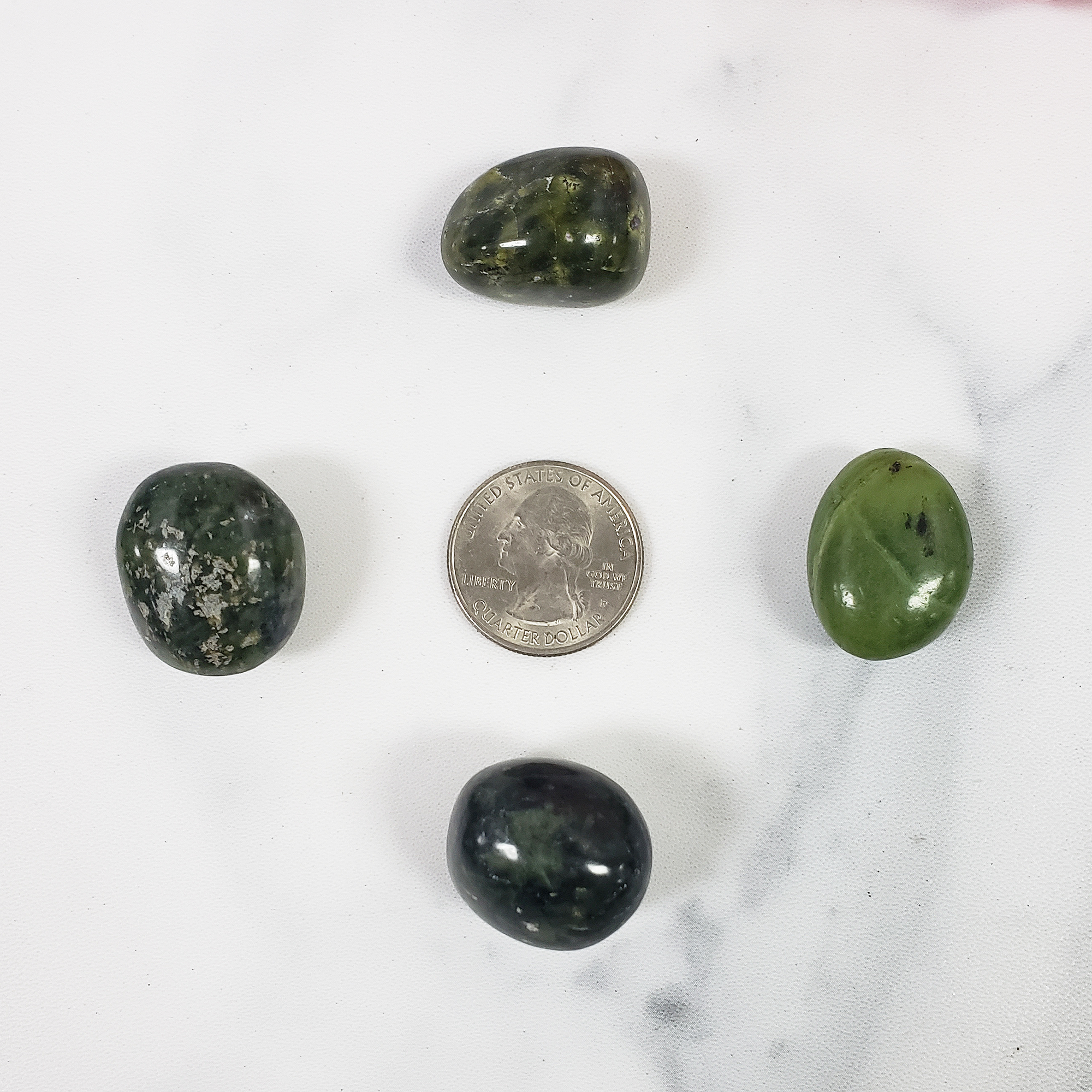 Nephrite Jade Crystal Natural Gemstone Tumbled Stone | One Stone - 3