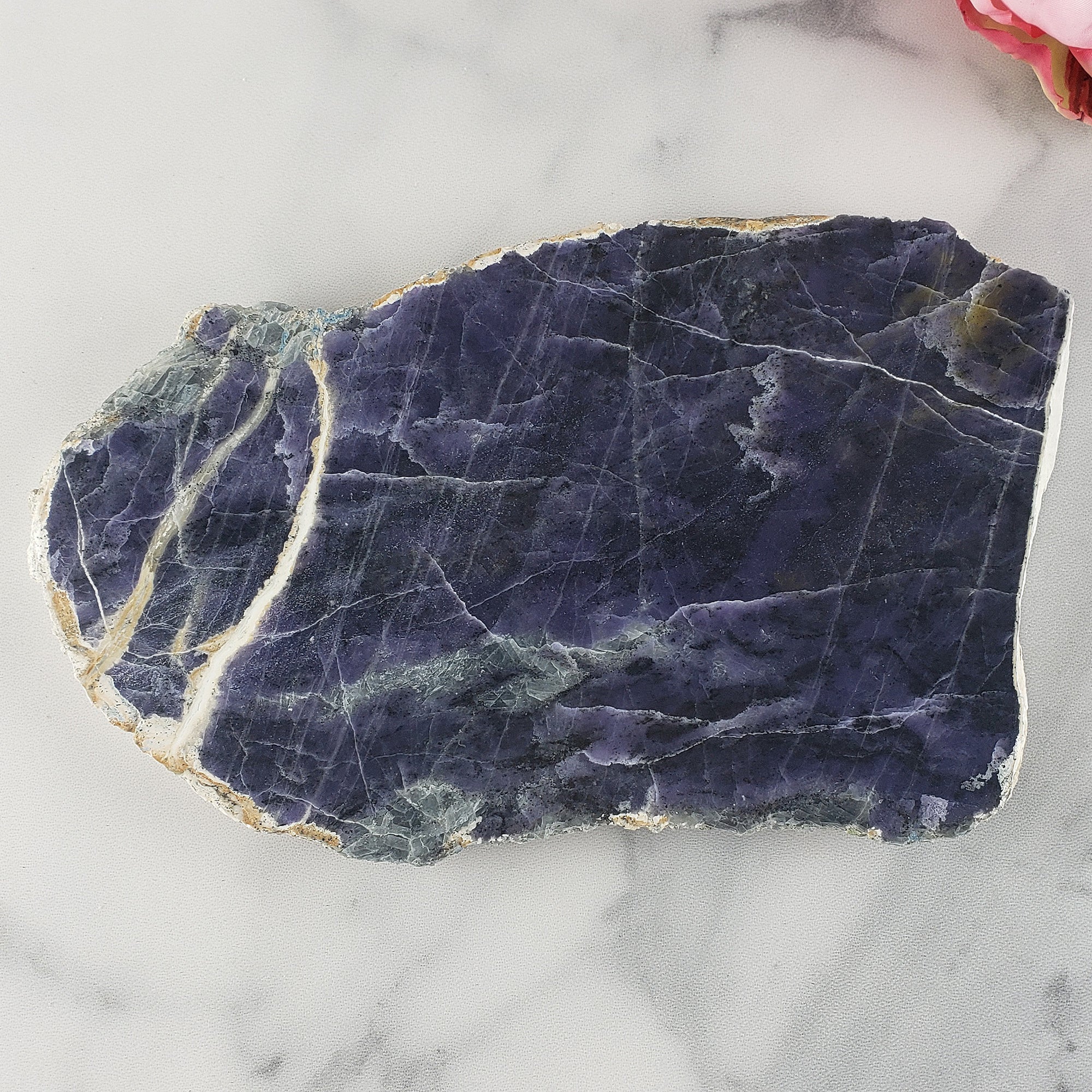 Unique Morado Opal Stone Slab Natural Crystal Slice with Polished Face | Noble