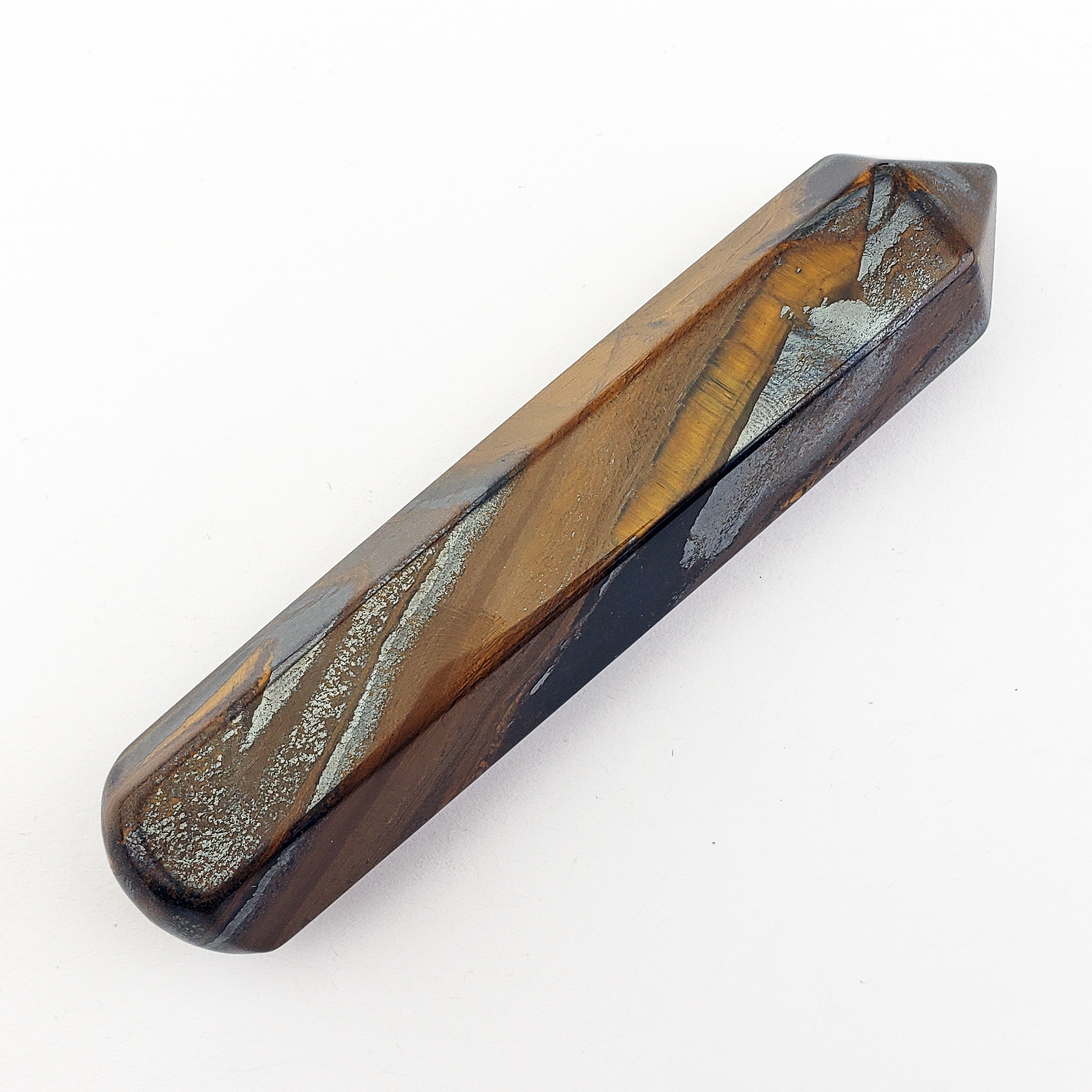 Unique Tiger Iron Hematite Stone Natural Crystal Wand Massage Tool | North - 2