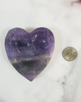 Unique Purple Fluorite Crystal Bowl Natural Gemstone Heart Shaped Bowl | Ntima - 4