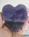 Unique Purple Fluorite Crystal Bowl Natural Gemstone Heart Shaped Bowl | Ntima - 5