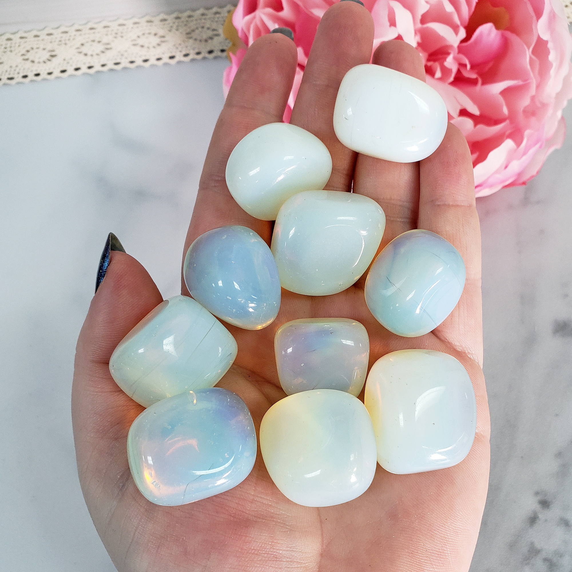 Opalite Crystal Manmade Gemstone Tumbled Stone - 1