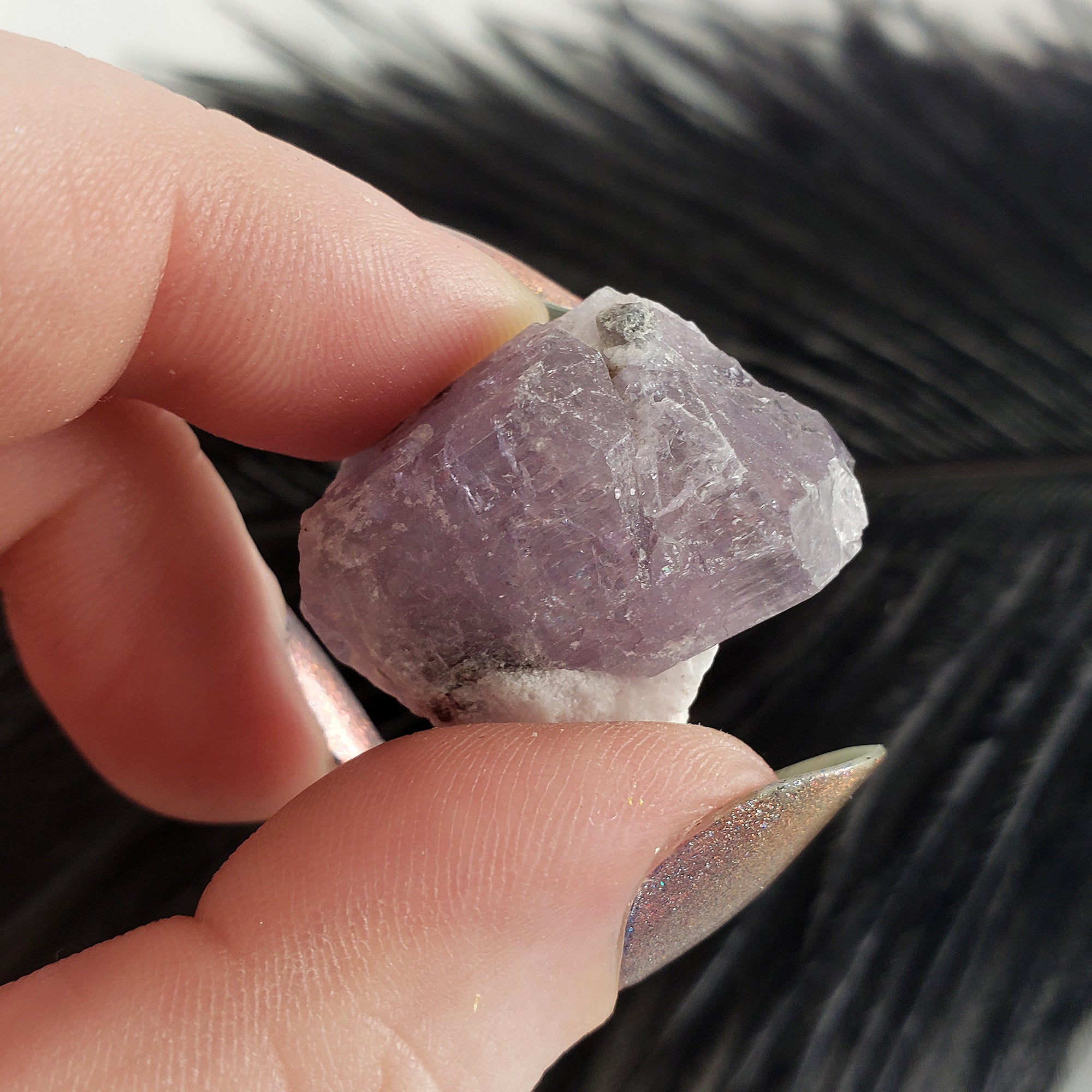 Unique Purple Scapolite Crystal Natural Mineral Formation Rough Gemstone | Patience - 2
