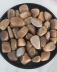 Peach Moonstone Crystal Natural Gemstone Tumbled Stone - 2