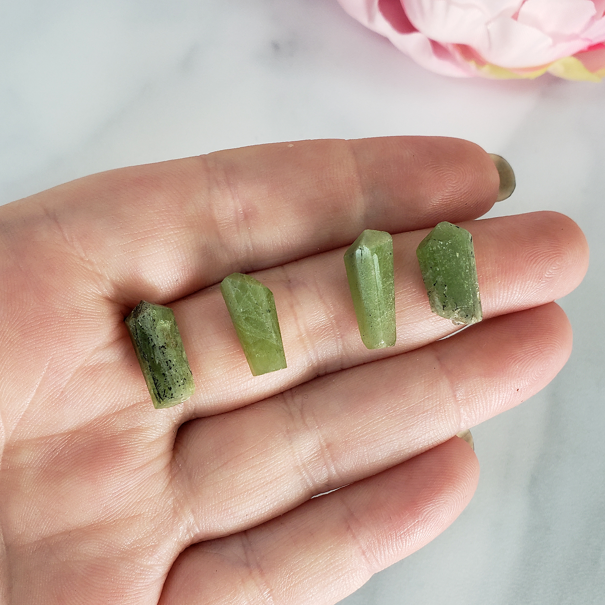 Peridot Stone Crystal Point Natural Gemstone | MINI