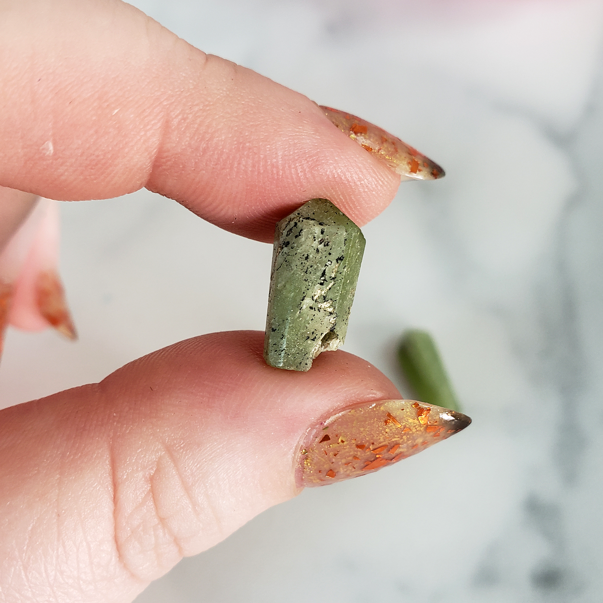 Peridot Stone Crystal Point Natural Gemstone | MINI - 1