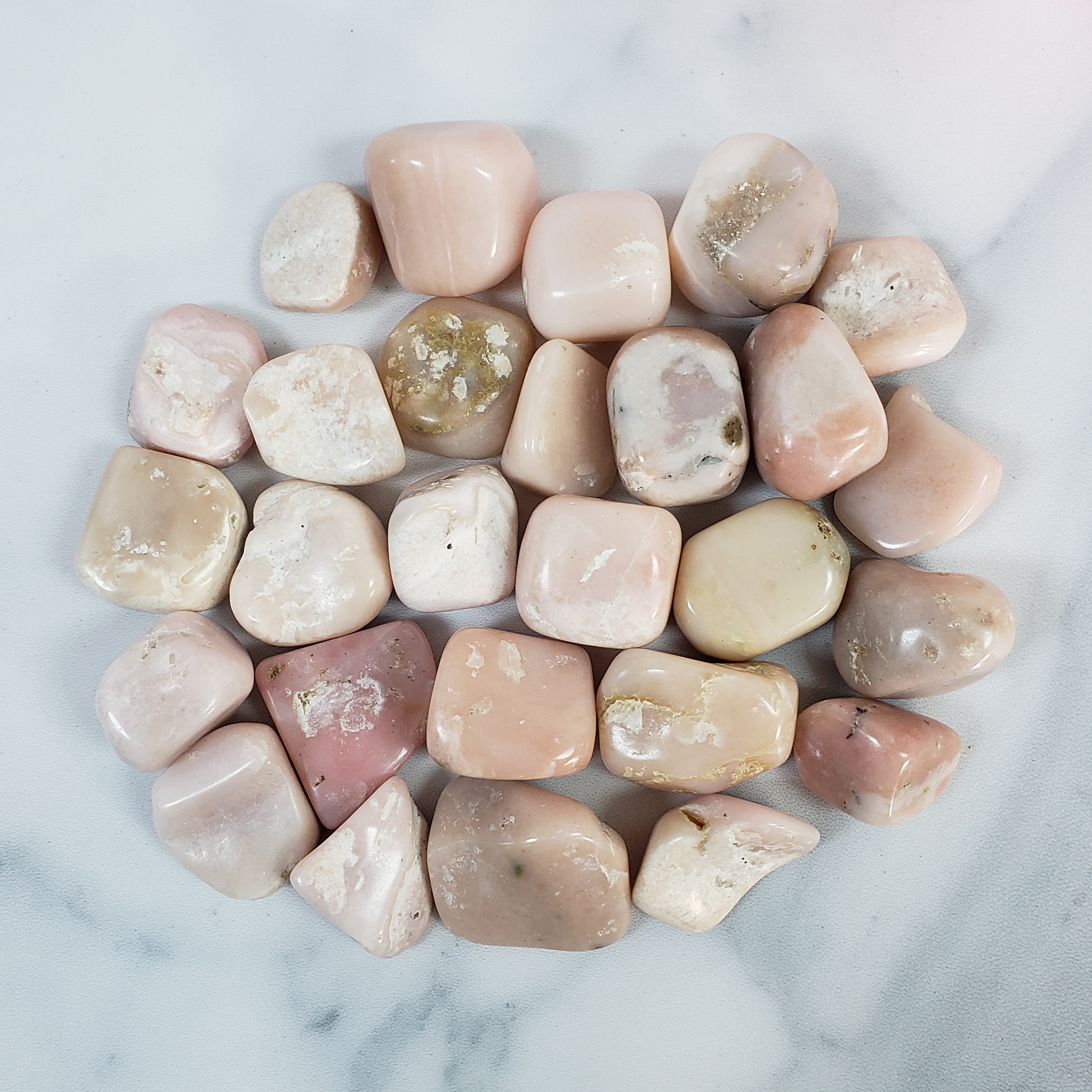 Pink Opal Crystal Natural Gemstone Tumbled Stone | One Stone - 7