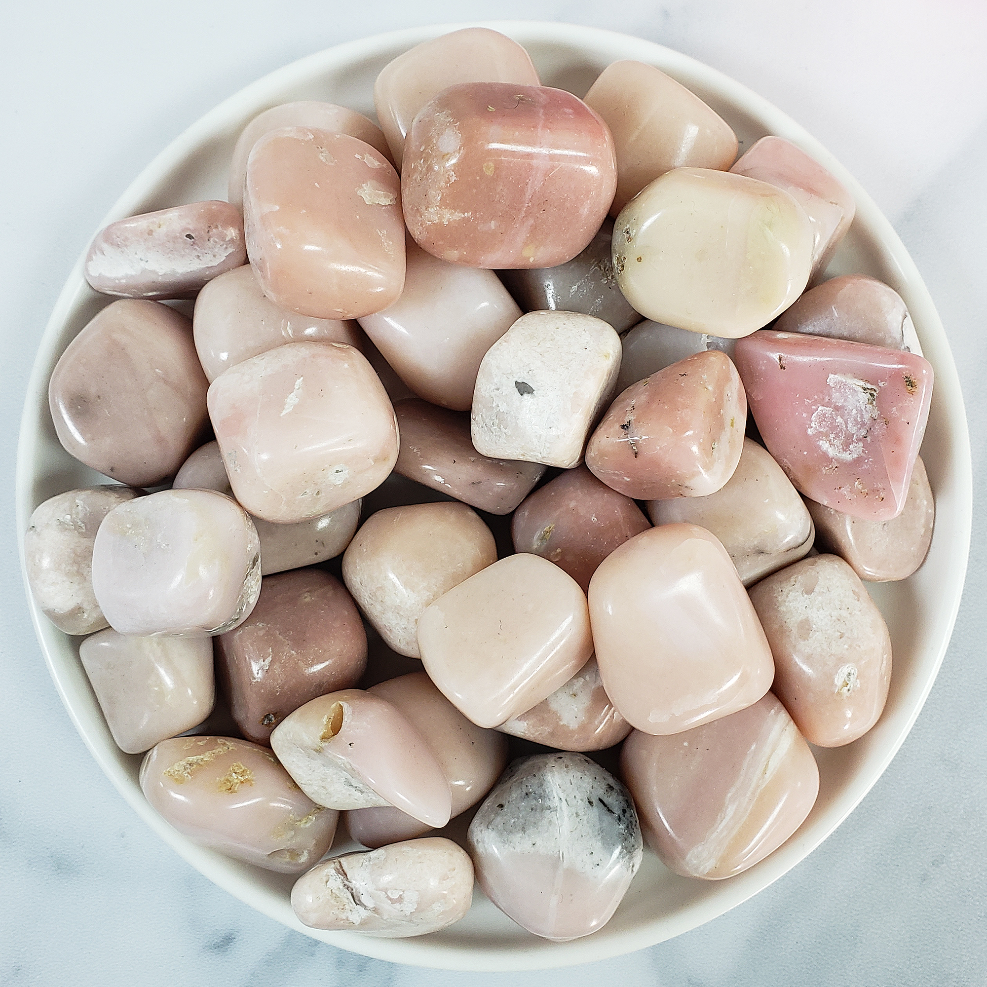 Pink Opal Crystal Natural Gemstone Tumbled Stone | One Stone - 6