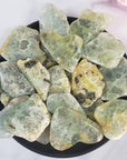 Prehnite Crystal Slice Natural Gemstone Lapidary Stone Slab | Multiple Sizes - 3