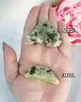 Prehnite Crystal Slice Natural Gemstone Lapidary Stone Slab | Multiple Sizes - 2