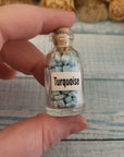 Imitation Turquoise Turquenite Blue Howlite Crystal Chips Bottle - One Bottle - Video