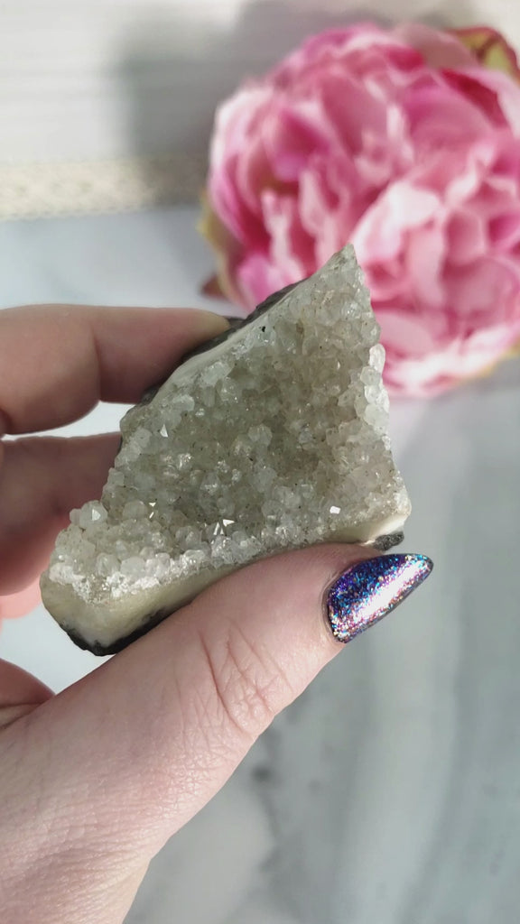 Unique Druzy Quartz Crystal Cluster Natural Gemstone | Banter - 4