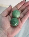 Green Aventurine Natural Crystal Sphere Gemstone Orb - One 30mm Sphere - Video