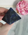 Unique Blue Sodalite Gemstone Natural Crystal Pyramid | 2 Inch Base | Truth - 3