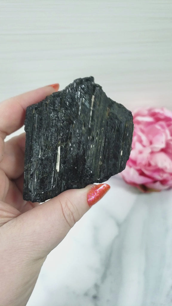 Unique Jumbo Raw Black Tourmaline Crystal Natural Rough Gemstone | Fortuna - 5