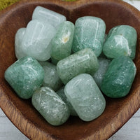 green included quartz crystal stones in bowl