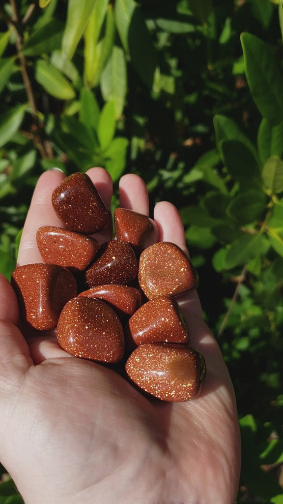 Red Goldstone Crystal Manmade Gemstone Tumbled Stone | One Stone - 3