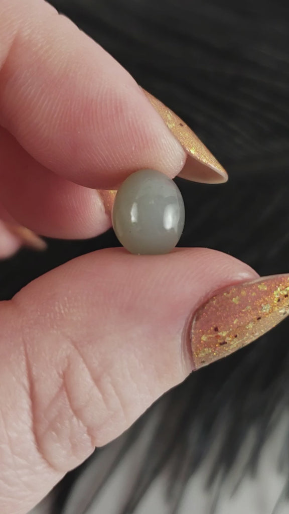 Unique 3.3 Carat Black Moonstone Crystal Cabochon Natural High Quality Gemstone | 10mm - 2