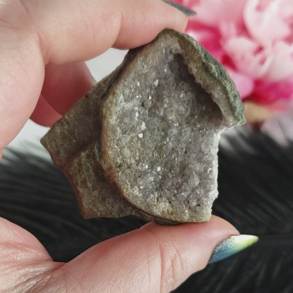 Unique Druzy Amethyst Crystal Cluster Natural Gemstone | Momo - 3