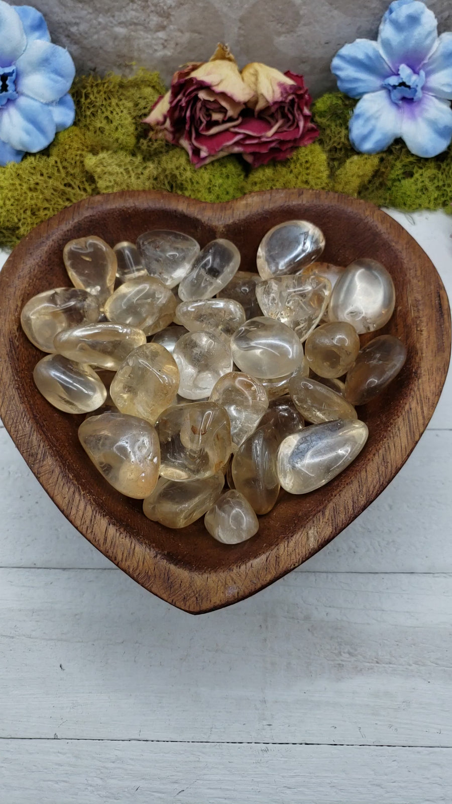 Light Gold Aura Quartz Tumbled - Single Stone