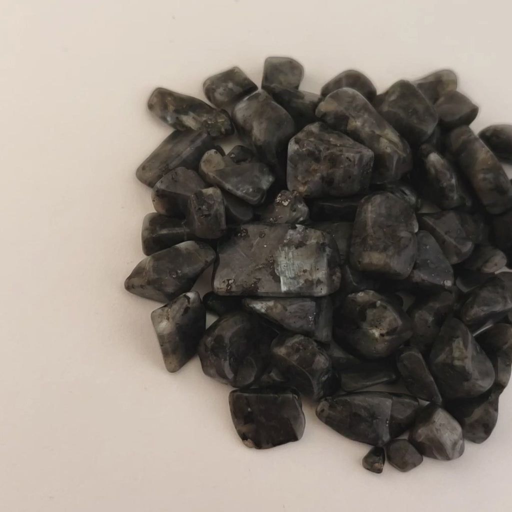 Larvikite Natural Crystal Chips By the Ounce - Video