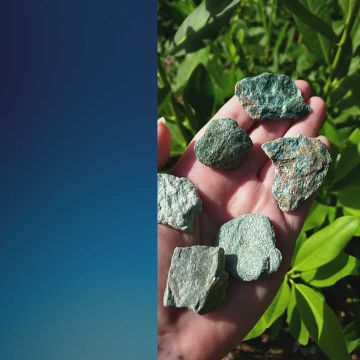 Raw Fuchsite Muscovite Mica Natural Rough Gemstone - Small One Stone - Video