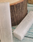 MINI Rough Selenite Crystal Stick - One 2.5 Inch Stick