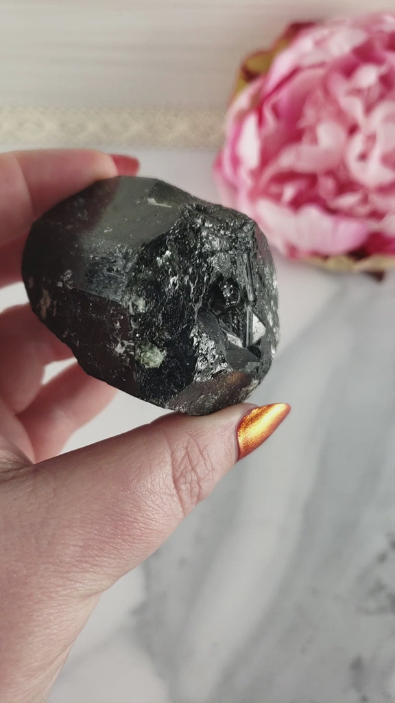 Unique Large Raw Black Tourmaline Crystal Natural Rough Gemstone | Bravado - 6