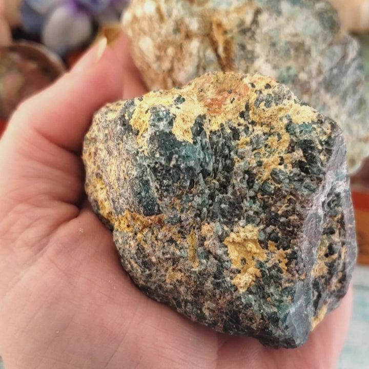 Blue Apatite Natural Rough Raw Gemstone - Large - Video