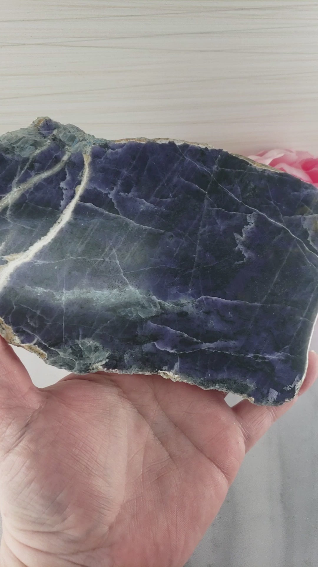Unique Morado Opal Stone Slab Natural Crystal Slice with Polished Face | Noble - 6
