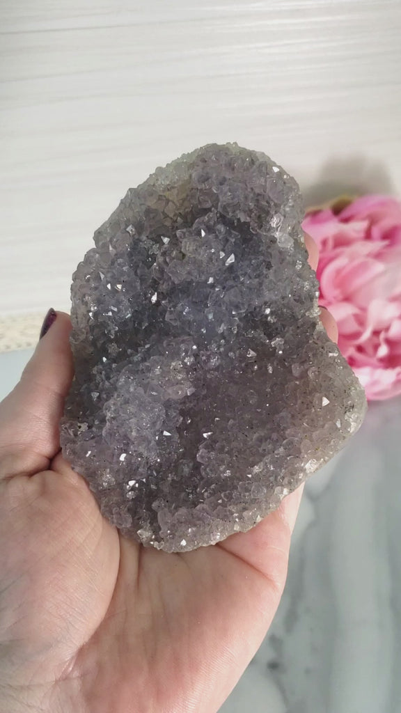 Unique Raw Amethyst Crystal Cluster Natural Gemstone - Elysian - Video