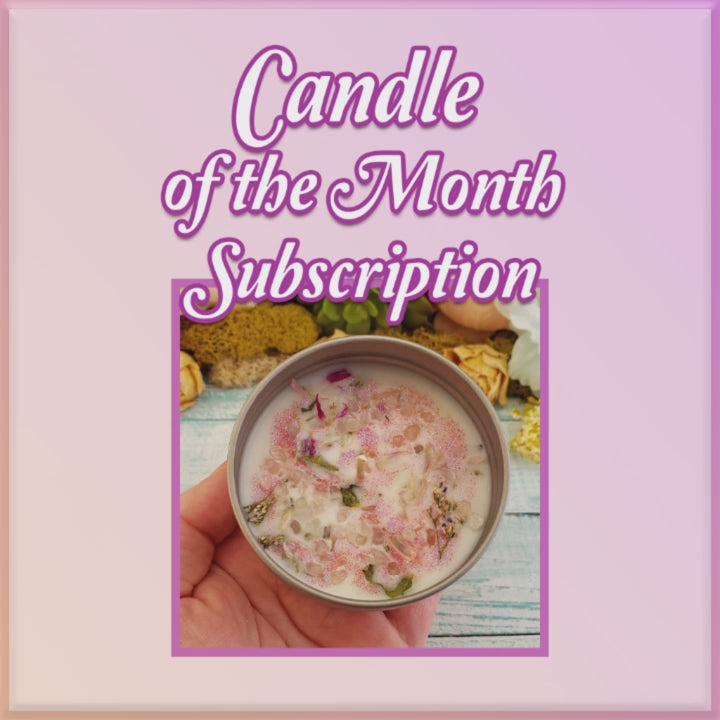Handmade 4oz Candle of the Month Subscription - Video