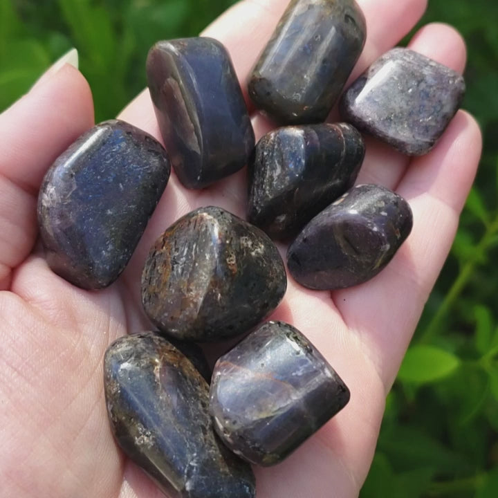 Ruby Corundum Natural Tumbled Gemstone - One Stone - Video