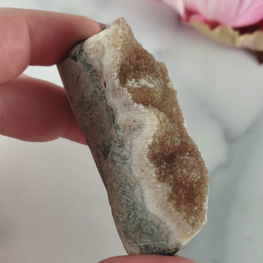 Unique Druzy Pink Amethyst Crystal Cluster Natural Gemstone | Aira - 1