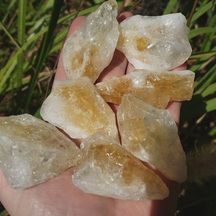 Raw Citrine Crystal | Natural Citrine Gemstone | Rough Gemstone Raw Crystal - Video