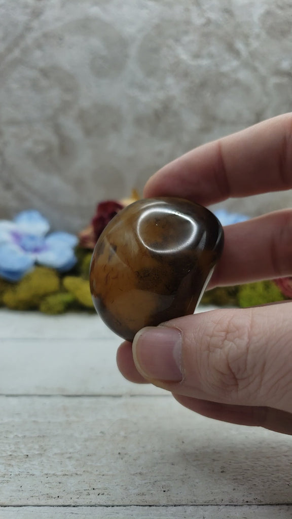 Unique Polished Agate Natural Crystal Palm Stone - MILES Video