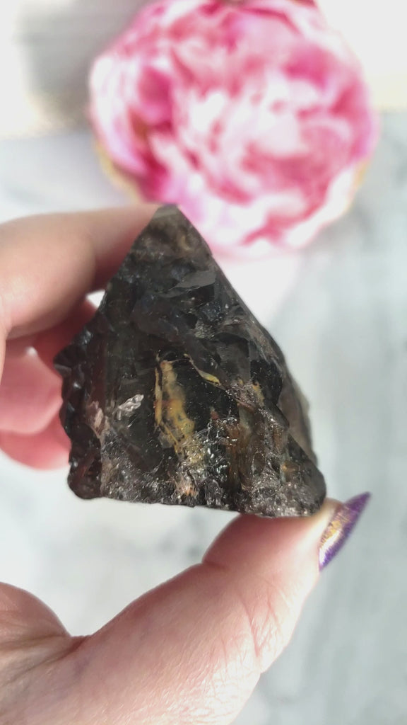 Unique Elestial Smoky Quartz Natural Gemstone Crystal Cluster | Erebus - 6
